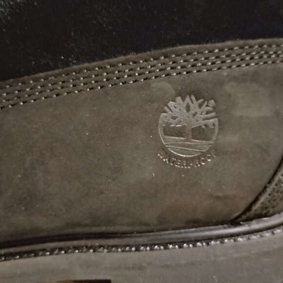 Women's Timberland Black Nubuck Fleece Fold Down Work Boot - Picture 8 of 10